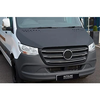Image of Black Front Bonnet Bra/Protector To Fit Sprinter W907 (2018+)