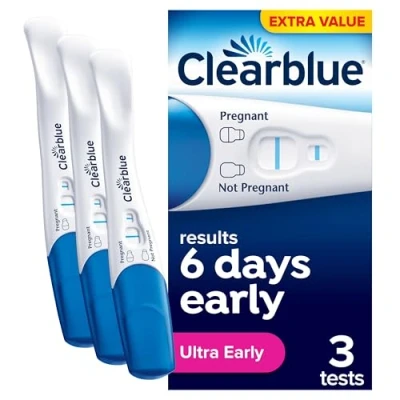 Image of Clearblue Pregnancy Tests, Early Detection Test, Results 6 Days Early, 99% Accurate Results, 3 Visual Tests