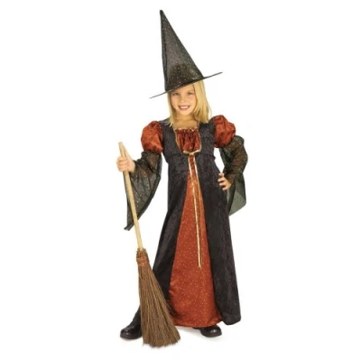 Image of Rubies Girls GLITTER WITCH Costume MEDIUM Age 5 7