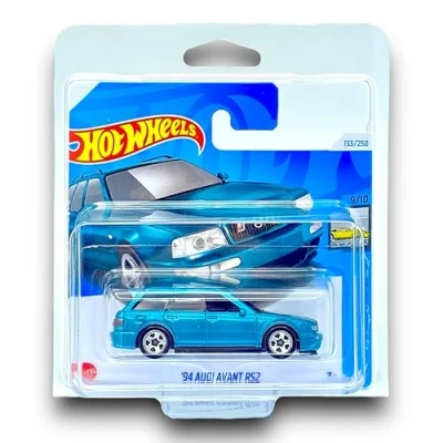 Image of Hot Wheels &#039;94 Audi Avant RS2 (Metallic Teal) 9/10 Factory Fresh 2024 133/250 (Short Card) includes a KLAS Car Keeper Protector Case HTD49