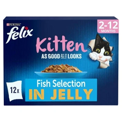 Image of FELIX As Good it Looks Kitten Fish in Jelly Wet Cat Food 12x85g