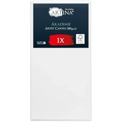 Image of Artina Paint Canvas Set 50x100 cm FSC® for Painting 100% Cotton Stretcher Frame 280 g/m² Blank Canvases Art Acrylic, Watercolour &amp; Oil Large Akademie