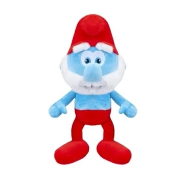 Image of Grupo Moya Smurfs Plush Toy, 32 cm, Filling and Exterior Made from 100% Recycled Material, Suitable for All Ages (Dad Smurf)