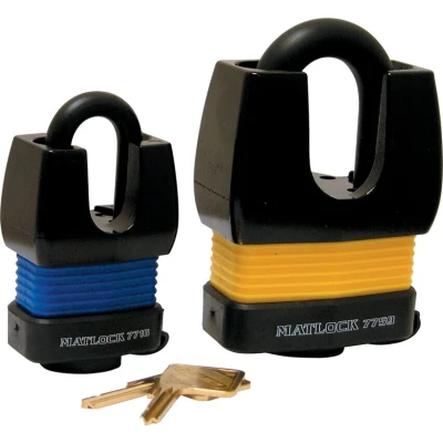 Image of Matlock Laminated Yellow Steel Key Padlock 75mm