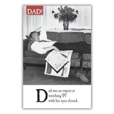 Image of On the Ceiling, Birthday Card Dad, Dad Card, You&#039;re Expert Happy
