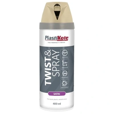 Image of Plasti kote 22123 400ml Premium Spray Paint Satin Warm Grey