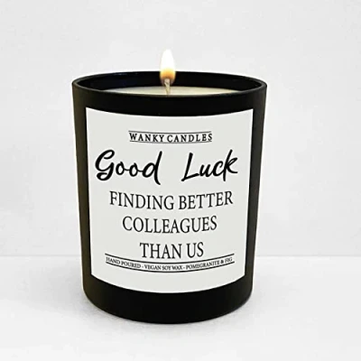 Image of Wanky Candle Leaving Gift New Job Good Luck Finding Better Colleagues Than us WCBJ99