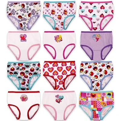 Image of Sesame Street Girls&#039; Underwear Multipacks, TG 12pk_BOX, 4T