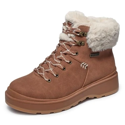 Image of Skechers Women&#039;s Park City Ankle Boot, Chestnut, 7