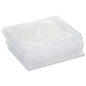 Image of Compucessory CD Case Slimline Jewel for 1 Disk W125xD5xH124mm Clear Ref CCS95508 [Pack of 100]