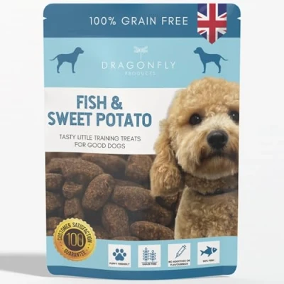 Image of Dragonfly Products Grain Free Dog Training Treats 1000 Natural Healthy Treat Pack 80% Fish, 20% Potato &amp; Sweet Hypoallergenic Puppy Snacks