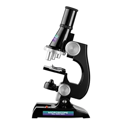 Image of Toyrific Kids Microscope Set Kit with Light, STEM for Beginners, Children, Educational Science 100x, 200x, 450x Magnification