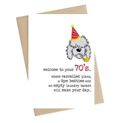 Image of Dandelion Stationery Bed By 9pm 70th Birthday Greeting Card Cards WW677 70