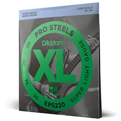 Image of D&#039;Addario XL ProSteels Bass Guitar Strings EPS220 Long Scale Super Light, 40 95