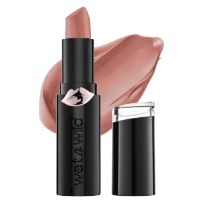 Image of wet n wild Mega Last Matte Lip Color, Semi Hyaluronic Acid Infused, Long Lasting Full Coverage for a Nourishing Pout, Cruelty Free &amp; Vegan Bare it All