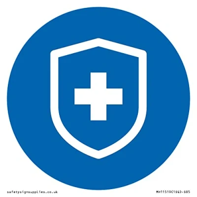 Image of Viking Signs Custom Mandatory: Virus immunity Sign 85x85mm S85, Blue/White