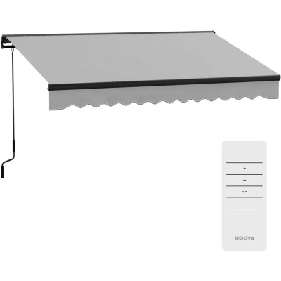 Image of Outsunny 3 x 2m Electric Retractable Awning Aluminium Frame Light Grey 840 263V72LG