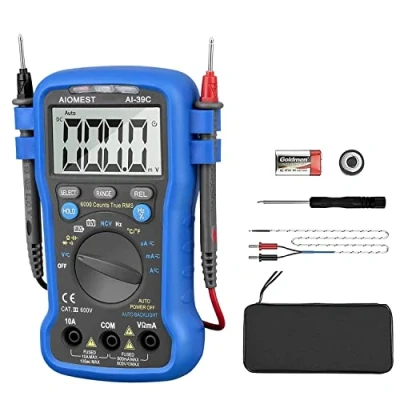 Image of Digital Multimeter,AN 39C 6000 Counts Auto Range AC/DC Voltage Current Meter,TRMS Electrical Tester DMM for Volt Amp Ohm Capacitance NCV Diode/hFE Test