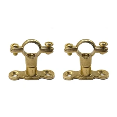 Image of Greened House Brass Munsen Pipe Ring Clip &amp; Backplate 15mm Available in Packs of 2