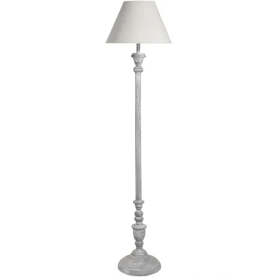 Image of Hill 1975 Ithaca Floor Lamp, Wood, Linen, Mixed, one