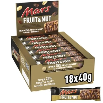 Image of Mars Fruit &amp; Nut Milk Chocolate Bars, Bulk Box 18 x 40g, Ideal for Gift, Healthy Snacks or Hamper