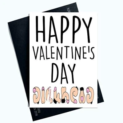 Image of Happy Valentines Day Cards Funny Greeting for Him Profanity Card Boyfriend Husband Fiancé Fiancée LGBTQ LGBT Gifts Comedy PC707