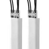 Image of Cable Fixation Clamp, Efficient Self Adhesive Wall Cover Channel, Paintable Cord Concealer an ti Creeping System Hider for Hide Cables Mount TV Cords (White*2)