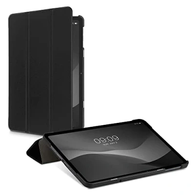 Image of kwmobile Case Compatible with Oppo Pad Air PU Leather Smart Cover Protective Tablet Stand Black