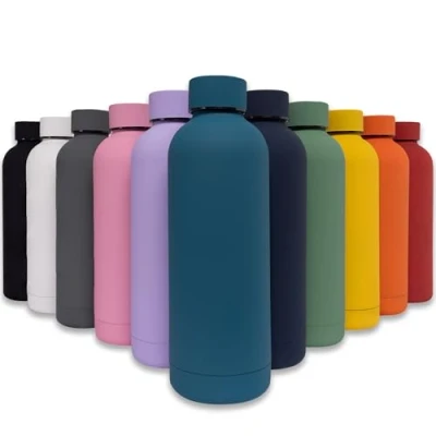 Image of BIGGS &amp; BANE Stainless Steel Water Bottle Double Walled Vacuum Insulated Thermal Flask for Cold and Hot Drinks 500 ml (Pink)