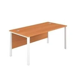 Image of 1200X800 Goal Post Rectangular Desk Beech White