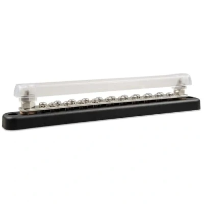 Image of Victron Energy Busbar 150 amp 70VDC, 2 High Current Connections Terminals with 20 screws + Cover