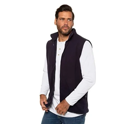 Image of JP 1880 Men&#039;s Fleece Vest Jacket, Navy, 8XL
