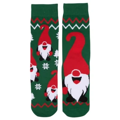 Image of United Labels Gnome Winter Socks for Men Christmas Men&#039;s Sneaker Stockings Green (Pack of 2), Green, 39 42