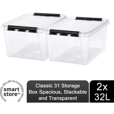 Image of EUROKRAFTpro SmartStore Classic Transparent LxWxH 500 x 390 260mm Pack of 6