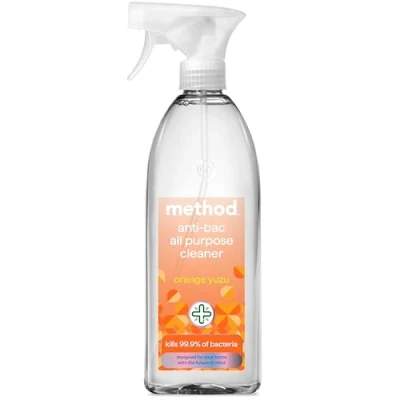 Image of Method Antibacterial Spray, All Purpose Cleaner, Powerful Formula Kills 99.9% of Bacteria, Orange Yuzu, Pack 1, 828 ml