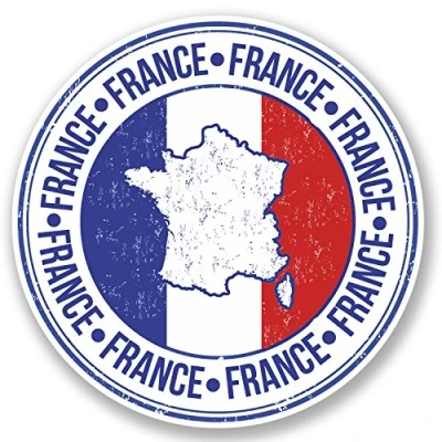 Image of 2 x 10cm France Vinyl Sticker iPad Laptop Car Flag Map Travel Luggage Tag #5167 (10cm 10cm)