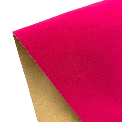 Image of Yalulu Self Adhesive Velvet Flock Liner Back Felt Sheets Fabric Sticky Sheets, 20 x 148 cm Soft for Jewelry Drawer Craft DIY Arts Decoration (Rose red)