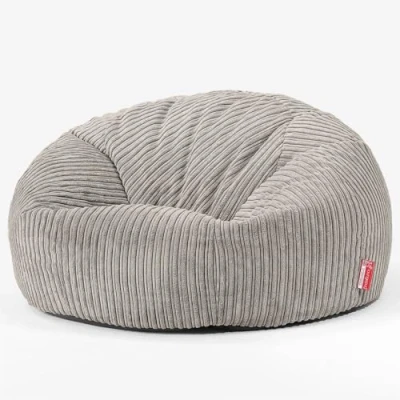 Image of Lounge Pug Classic Large Bean Bag Sofa, Mink Jumbo Cord, Snuggle Seat Chair Corduroy Living Room
