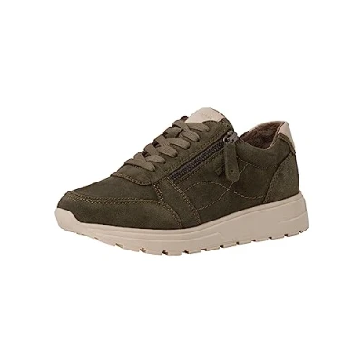 Image of Tamaris Women&#039;s Comfort Sneaker, Neon Green Pat, 6 UK