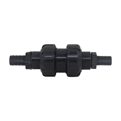 Image of PVC Ball Check Valve Sewer Swimming Pool Non Return Anti Inline Drain Sewage Kitchen
