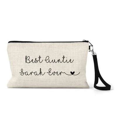 Image of UNIQUEPGIFTS Auntie Birthday Gift from Niece, Best Gifts, Makeup Bag, Christmas Nephew, Thank You Gifts (Best Ever (Personalised))