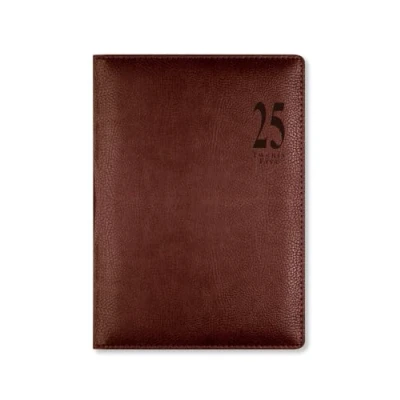 Image of Letts of London Milano A5 week to view 2025 diary chocolate