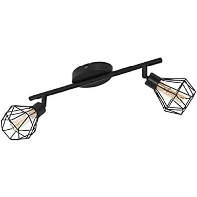 Image of Eglo Lighting Zapata 2 Lamp Twin Spotlight Black