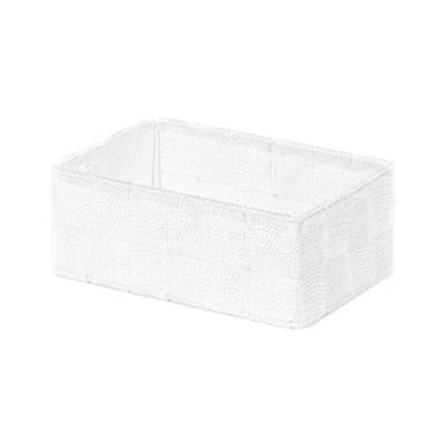 Image of Compactor Stan Medium Drawer Storage Organiser Basket, 18 x 12 7cm, White