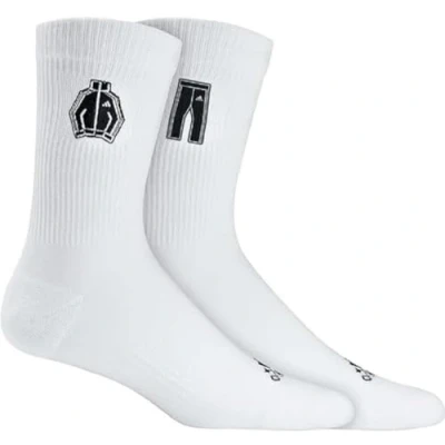 Image of adidas Unisex Kids Track Suit Embroidered Socks, White/Black, 7 8 Years