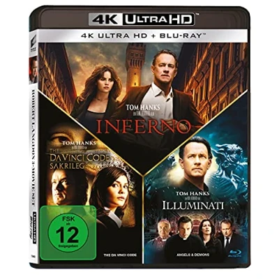 Image of Illuminati / Inferno The Da Vinci Code (3 4K Ultra HD s + 3 Blu rays)
