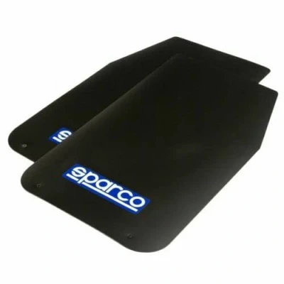 Image of 4 x Black Rally Style Car Exterior Styling Mudflaps Universal Fit