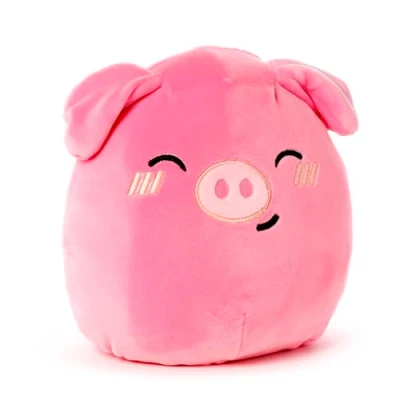 Image of Puckator Squidglys Oliver the Pig Adoramals Farm Plush Toy Plushies Cute Animal Baby Newborn Kids Toys Stuff Gifts Gift For Girlfriend Cuddly Stuffed Plushie
