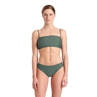 Image of Arena Womens Team Stripe Bikini Bandeau Two Pieces, Sage, L EU
