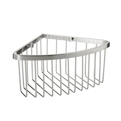 Image of TATAY Corner Storage Basket, Aluminum, Silver, One Size